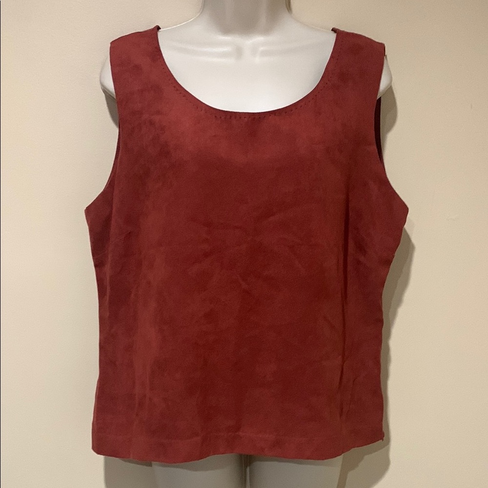 Faux suede top